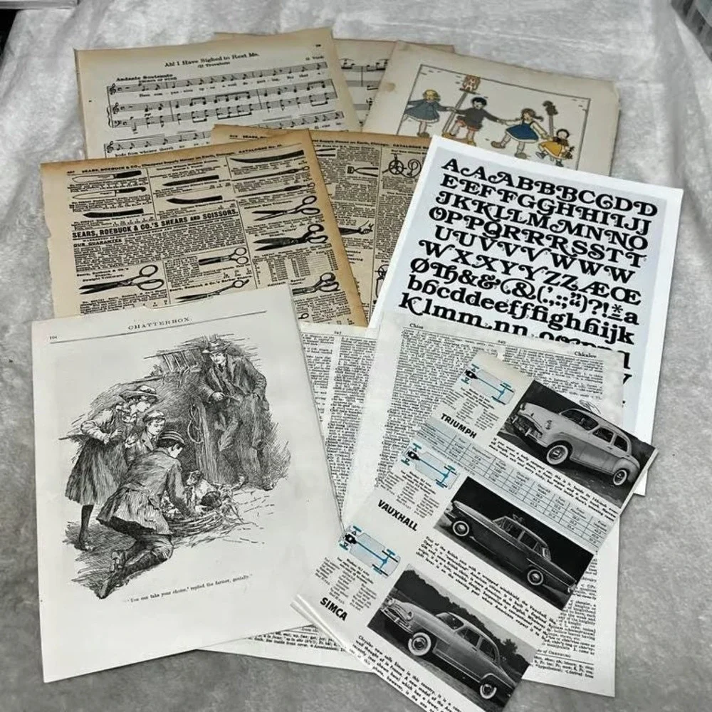 50+ piece Ephemera Lot 36 Collage Crafting Junk Journals Scrapbooking